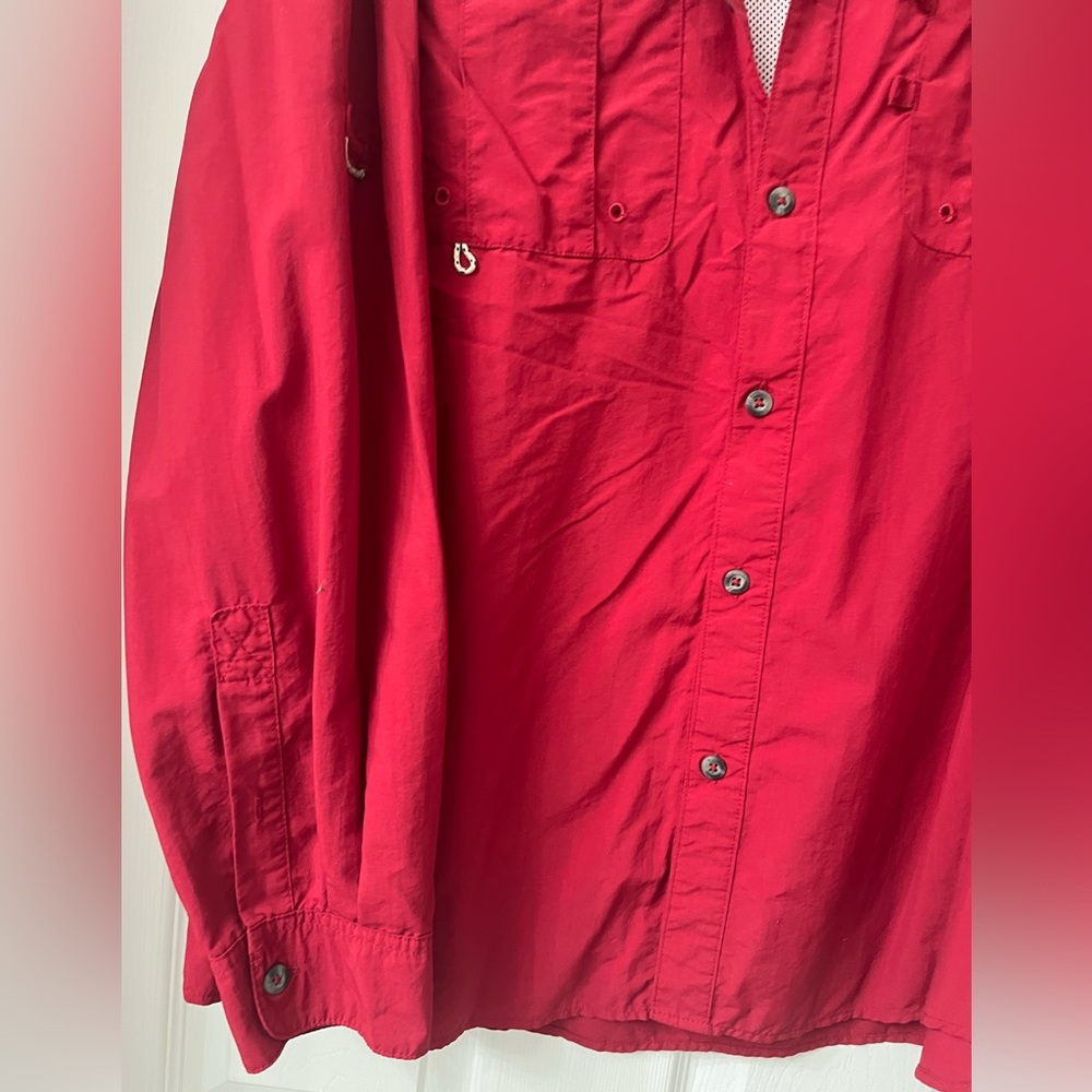 Magellan Outdoors Red Men's Shirt - Picture 4 of 5